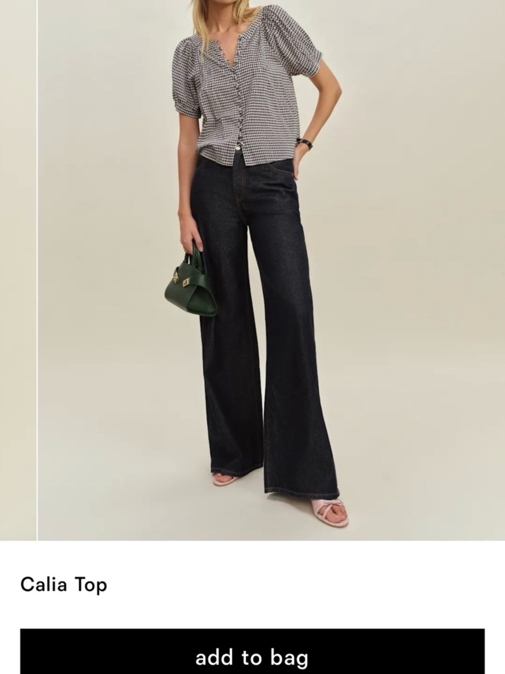 Reformation Black Wide-Leg High-Rise Jeans